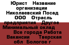 Юрист › Название организации ­ Николаевский Посад, ООО › Отрасль предприятия ­ Другое › Минимальный оклад ­ 20 000 - Все города Работа » Вакансии   . Тверская обл.,Бологое г.